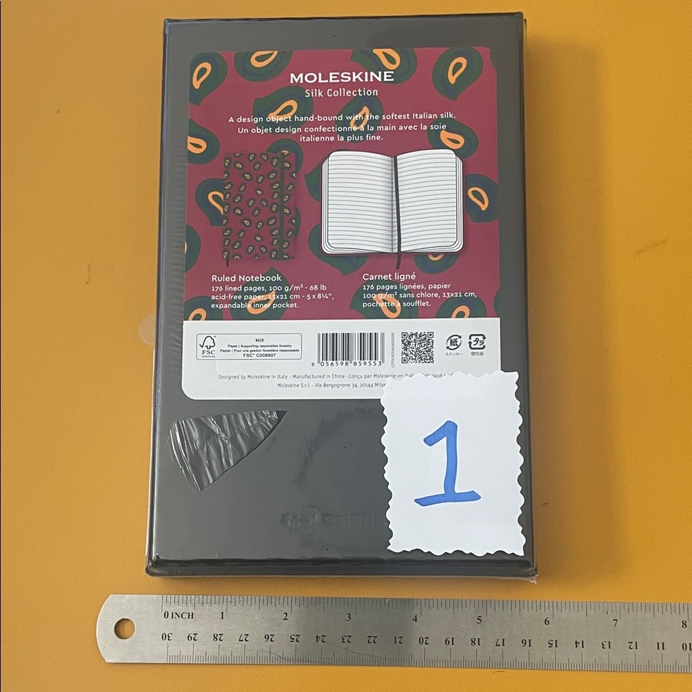 Moleskine Silk Collection Ruled Notebook - Bordeaux 5x8.5